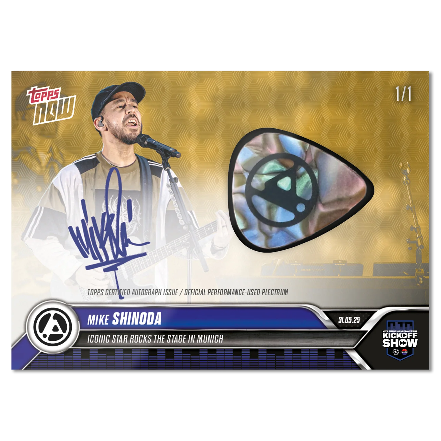 Mike Shinoda - 2024-25 UCL Topps NOW® - Card 167 - LOOK FOR AUTOS & AUTO-RELIC