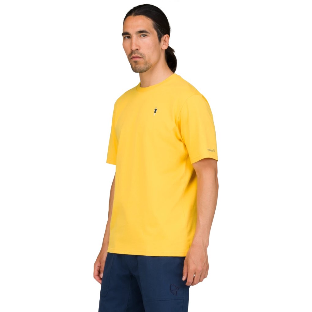 Norrona /29 cotton activity embroidery T-Shirt Men - Calendula