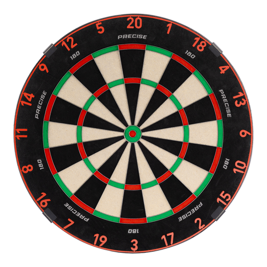 Precise 180 Endorphine steel dartboard with number ring - Inferno Red