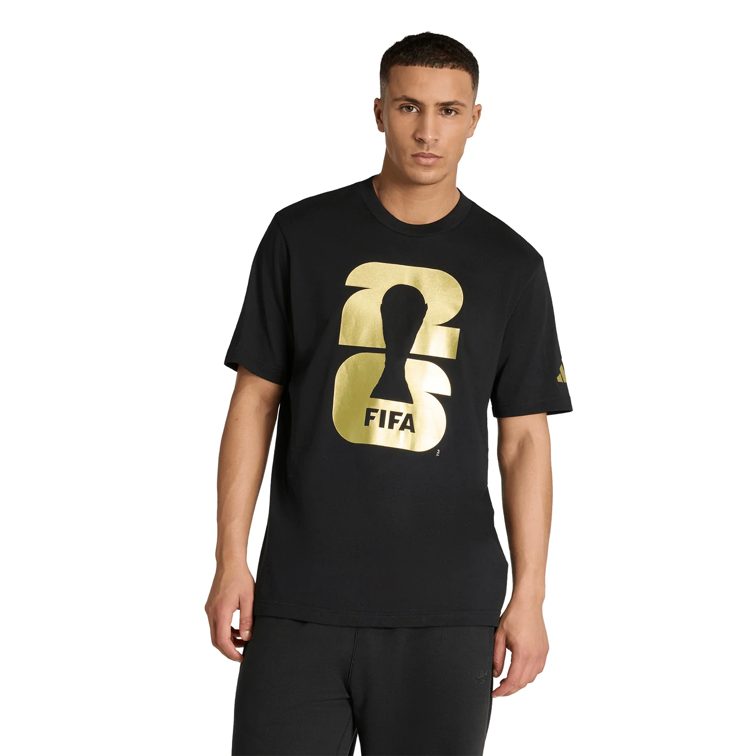 2026 Soccer Fan Collection Official Emblem Black T-Shirt - Men's