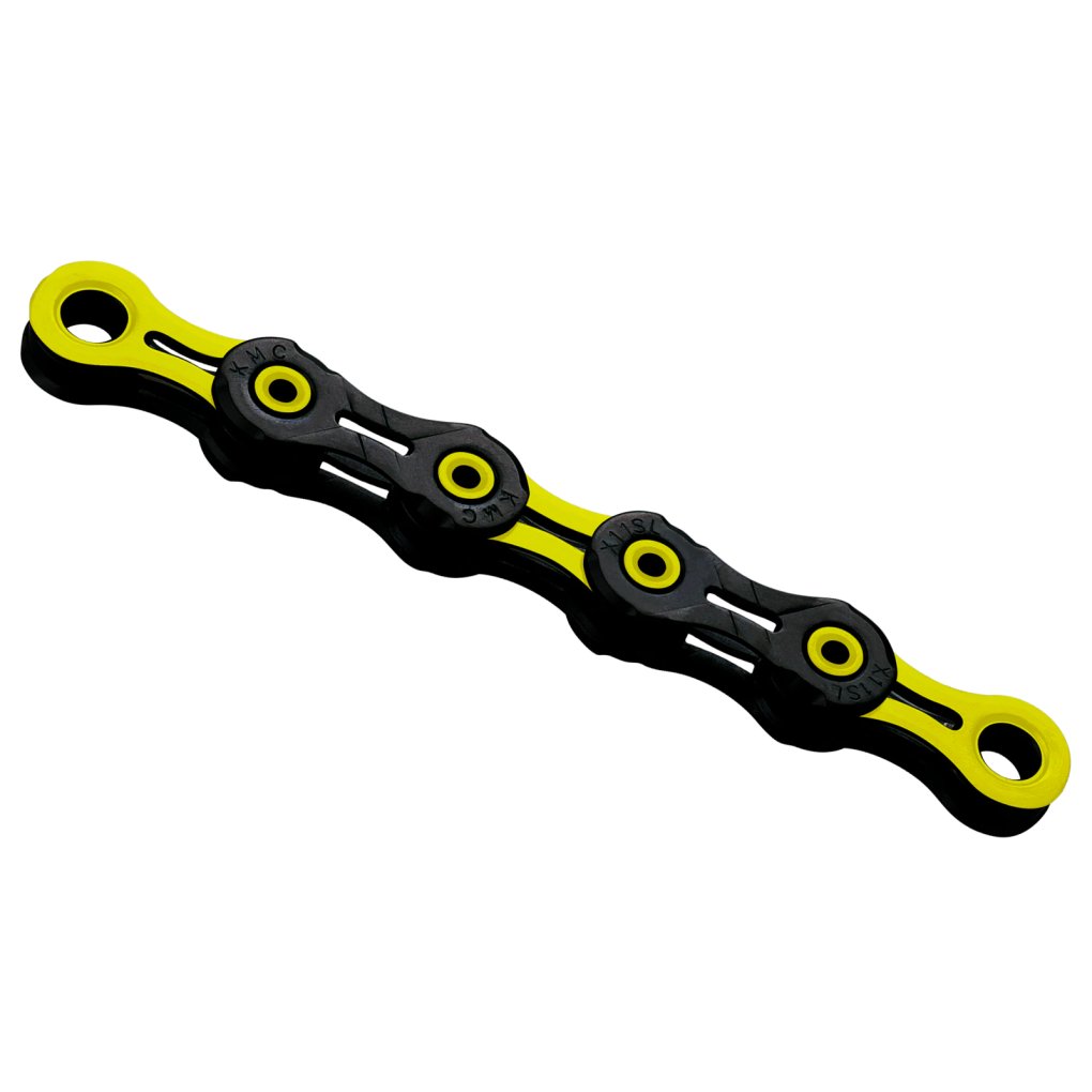 KMC DLC Chain - WAXED | 11-speed - black/yellow