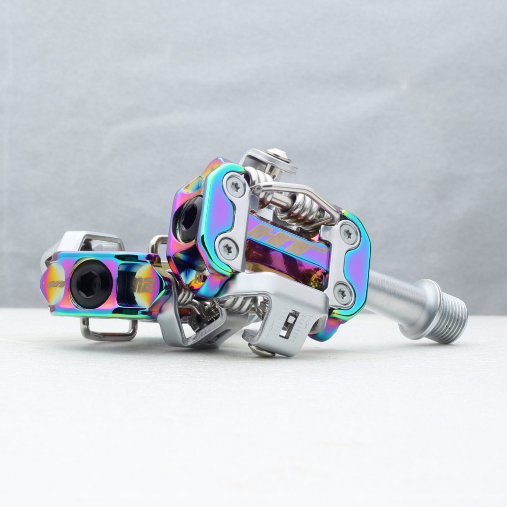 HT M2 Leopard-M Clipless Pedals - oil slick