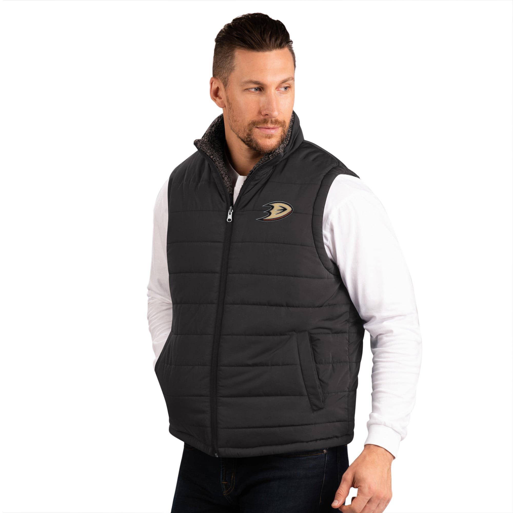 Anaheim Ducks G-III NHL Reversible Sherpa Winter Vest