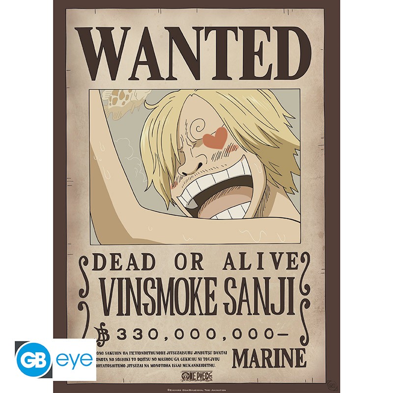 ONE PIECE Set 2 Chibi Posters Wanted Zoro & Sanji (52x38cm)