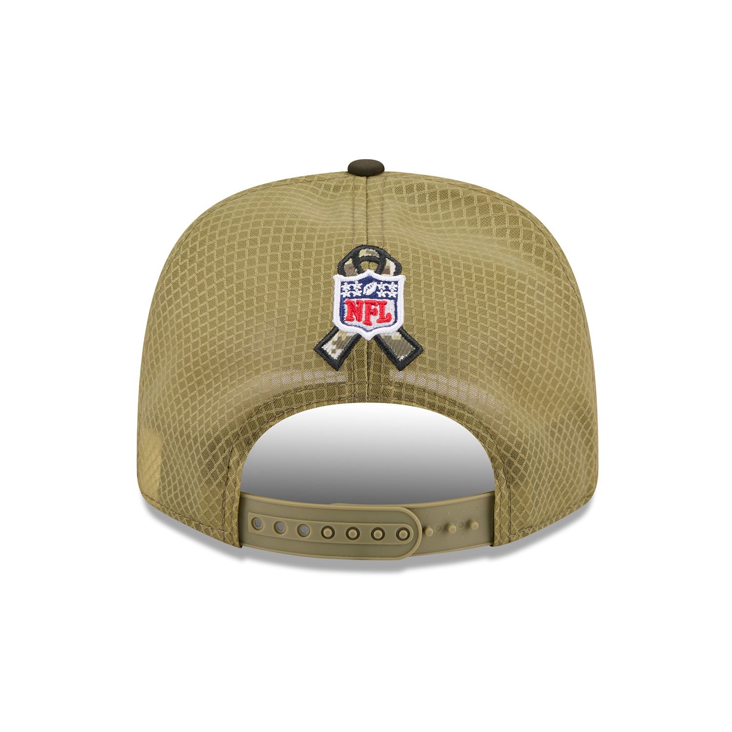 Detroit Lions 2025 NFL Salute to Service 9SEVENTY Trucker Snapback Cap Olive