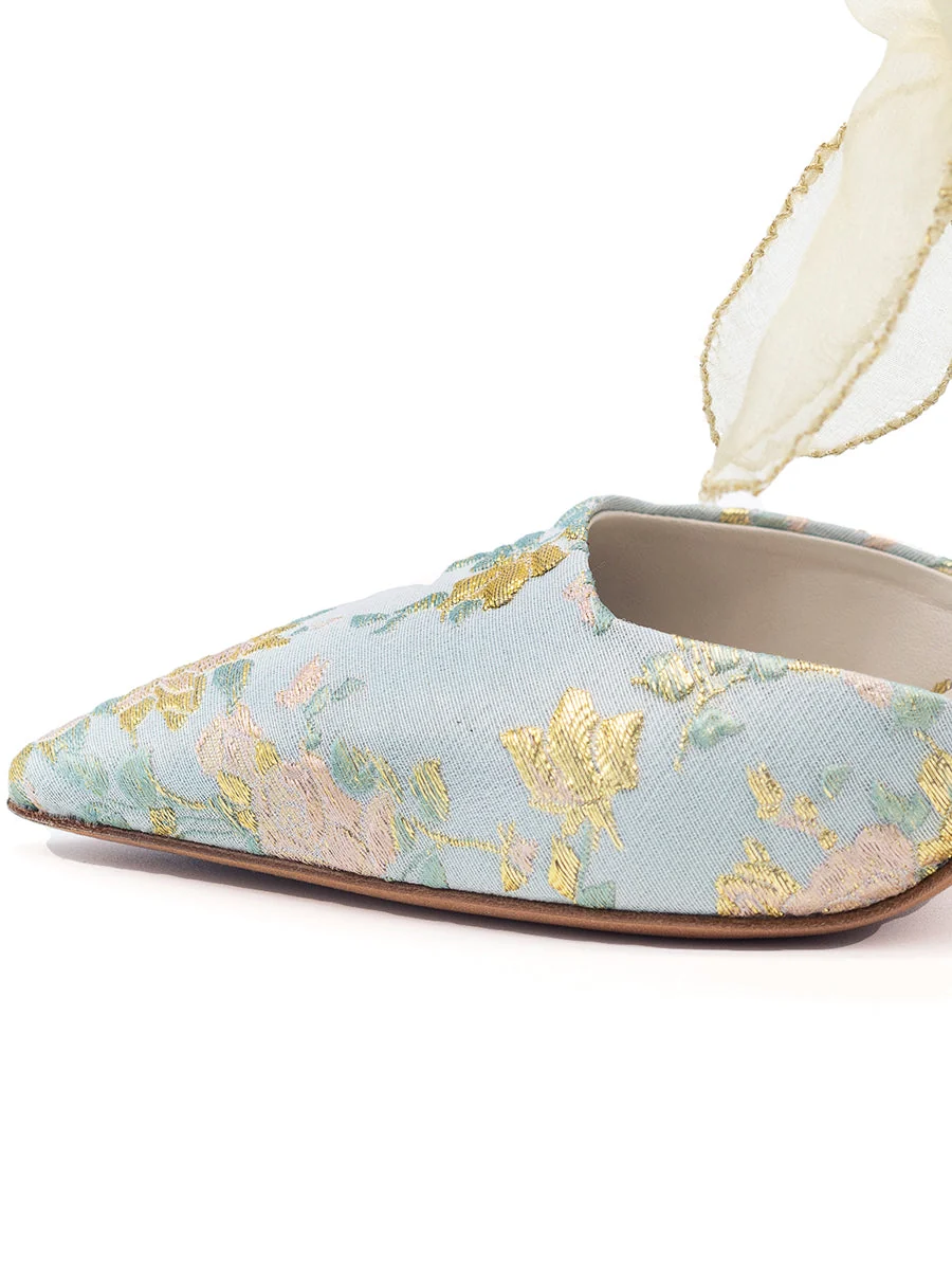 Elvie Pointed Toe Pump Brocade