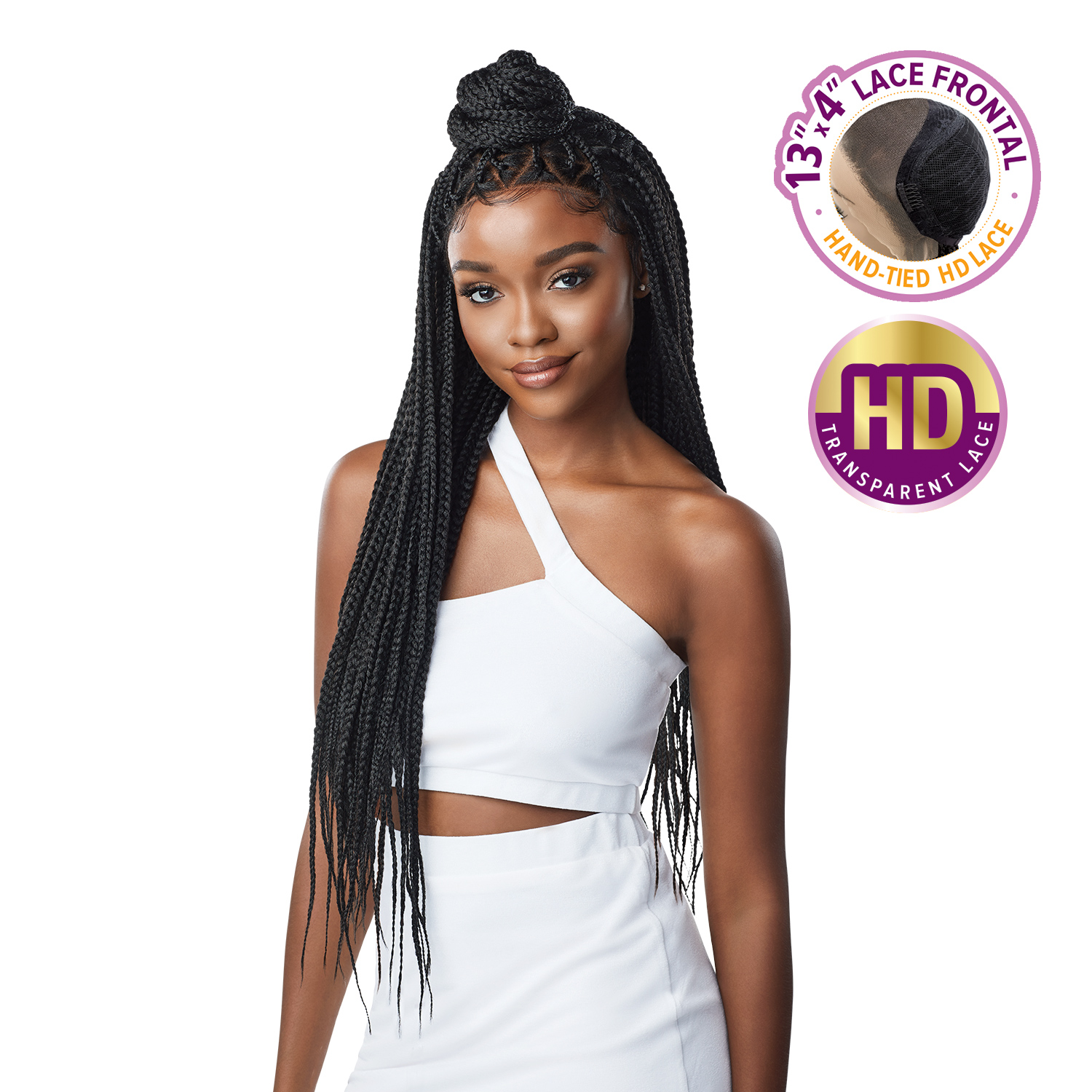 Outre HD Pre-Braided Lace Frontal Wig 13X4 Knotless Triangle Part Braids