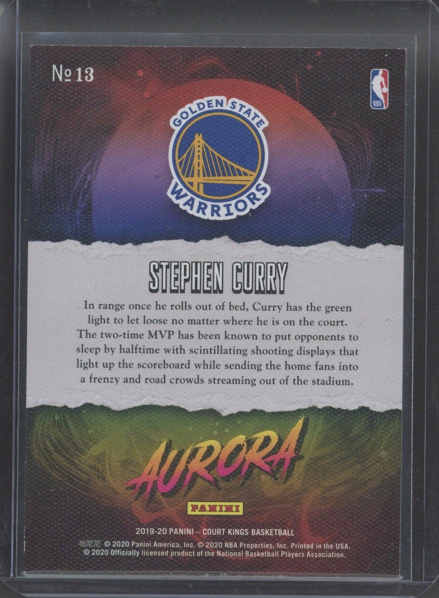 2019-20 Panini Court Kings Stephen Curry Aurora Card #13