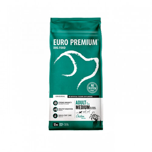 Euro-Premium Adult Medium - Chicken & Rice - 12kg