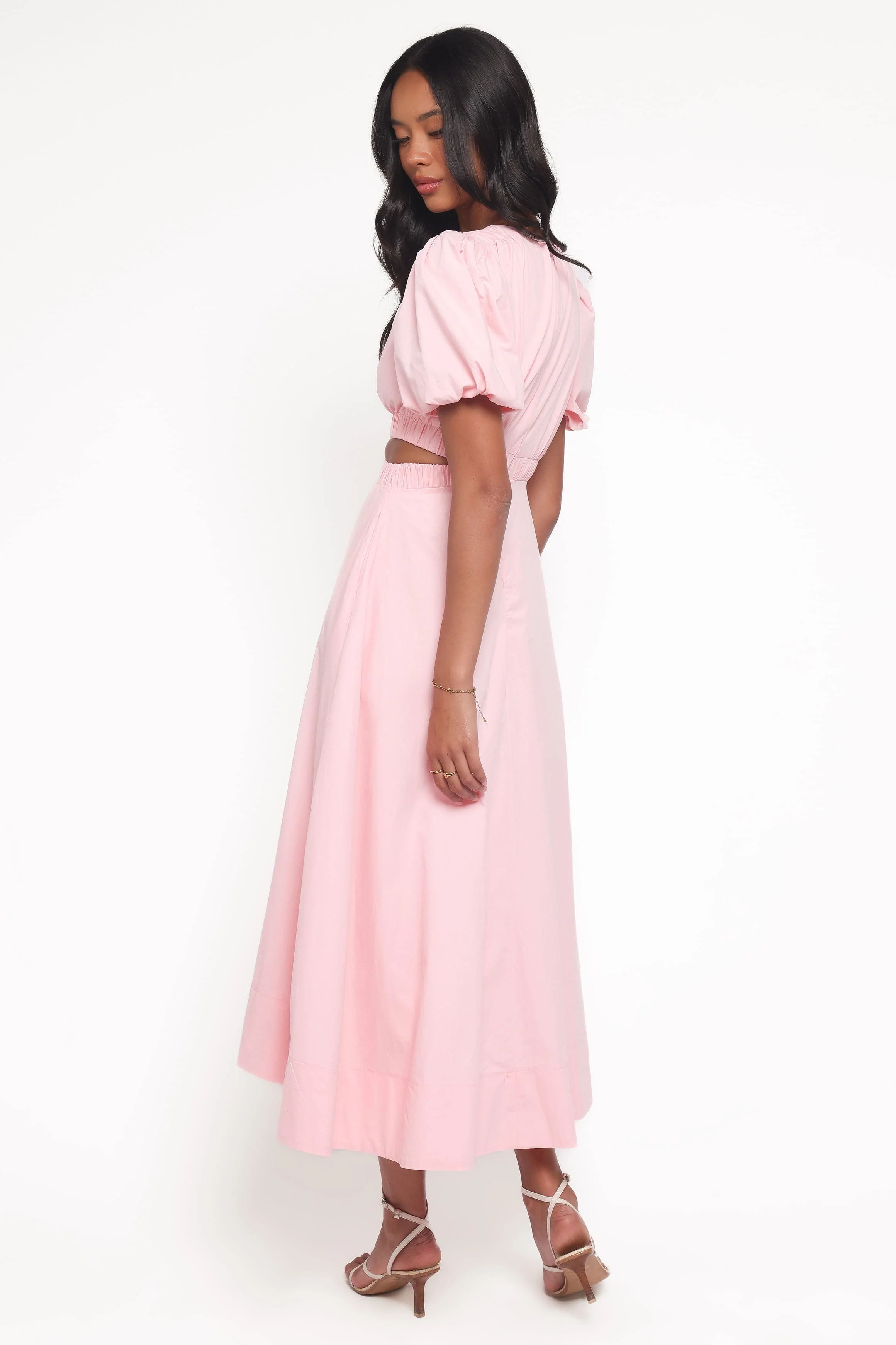 Aminah Puff Sleeve Dress - Pink