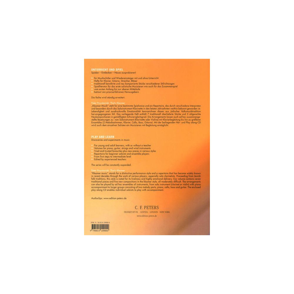 Edition Peters That's Klezmer Clarinet – Thomann Ireland