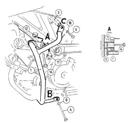 Hepco & Becker Crashbar engine guard - blackRef: Hbe00989A / 501354 00 01
