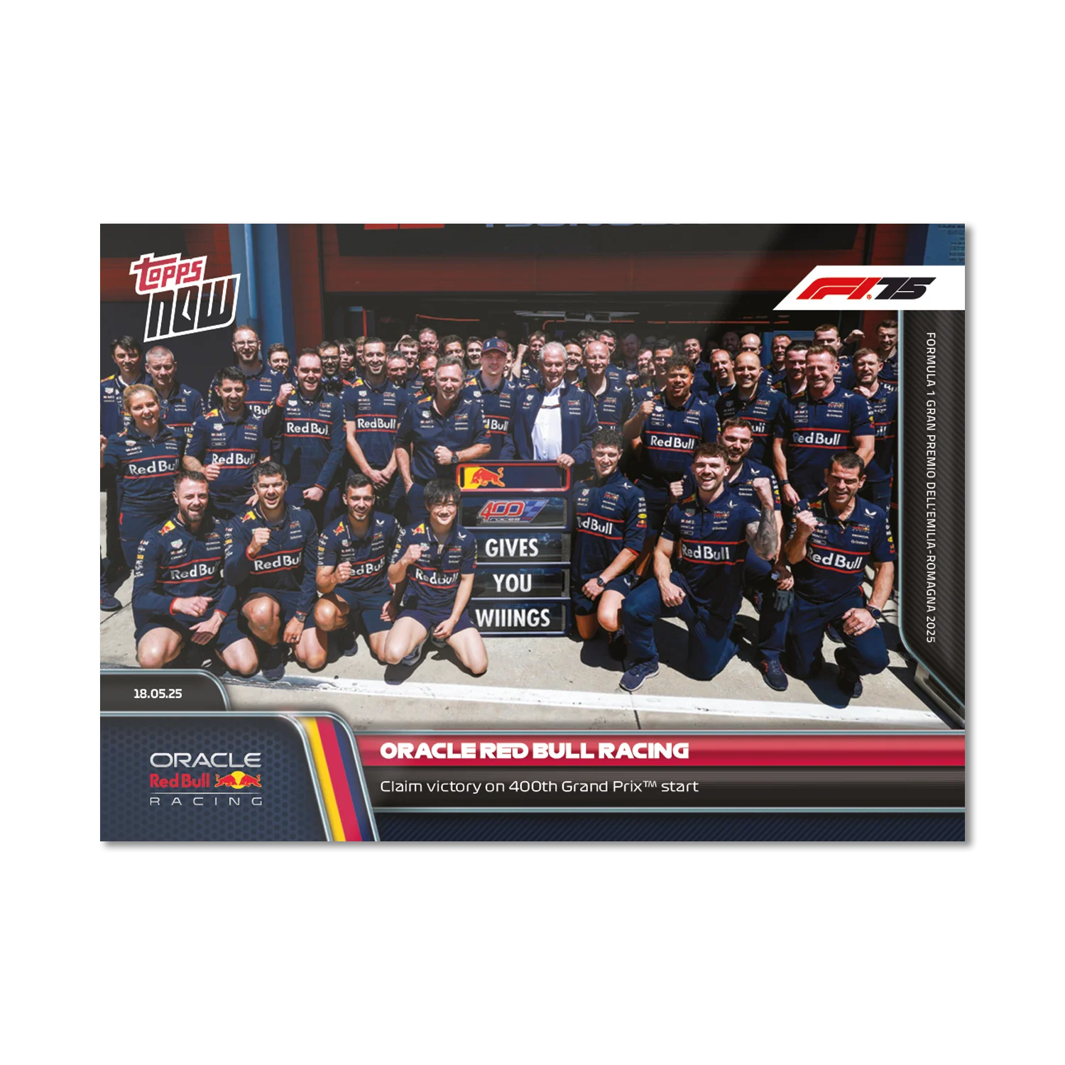 Oracle Red Bull Racing - 2025 Formula 1® Topps NOW® - Card 38