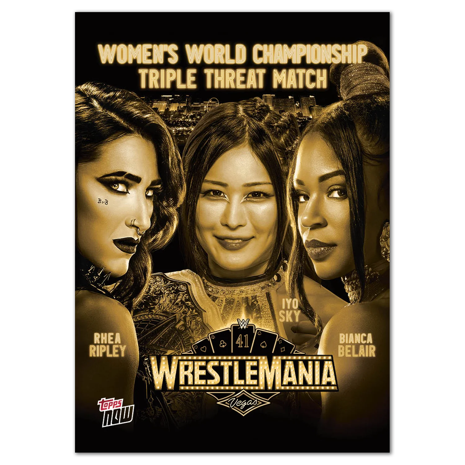 Rhea Ripley/IYO SKY/Bianca Belair - 2025 WWE Topps NOW® - Card WM5