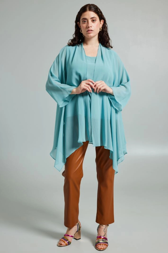 Georgette tunic and vest top - WATER