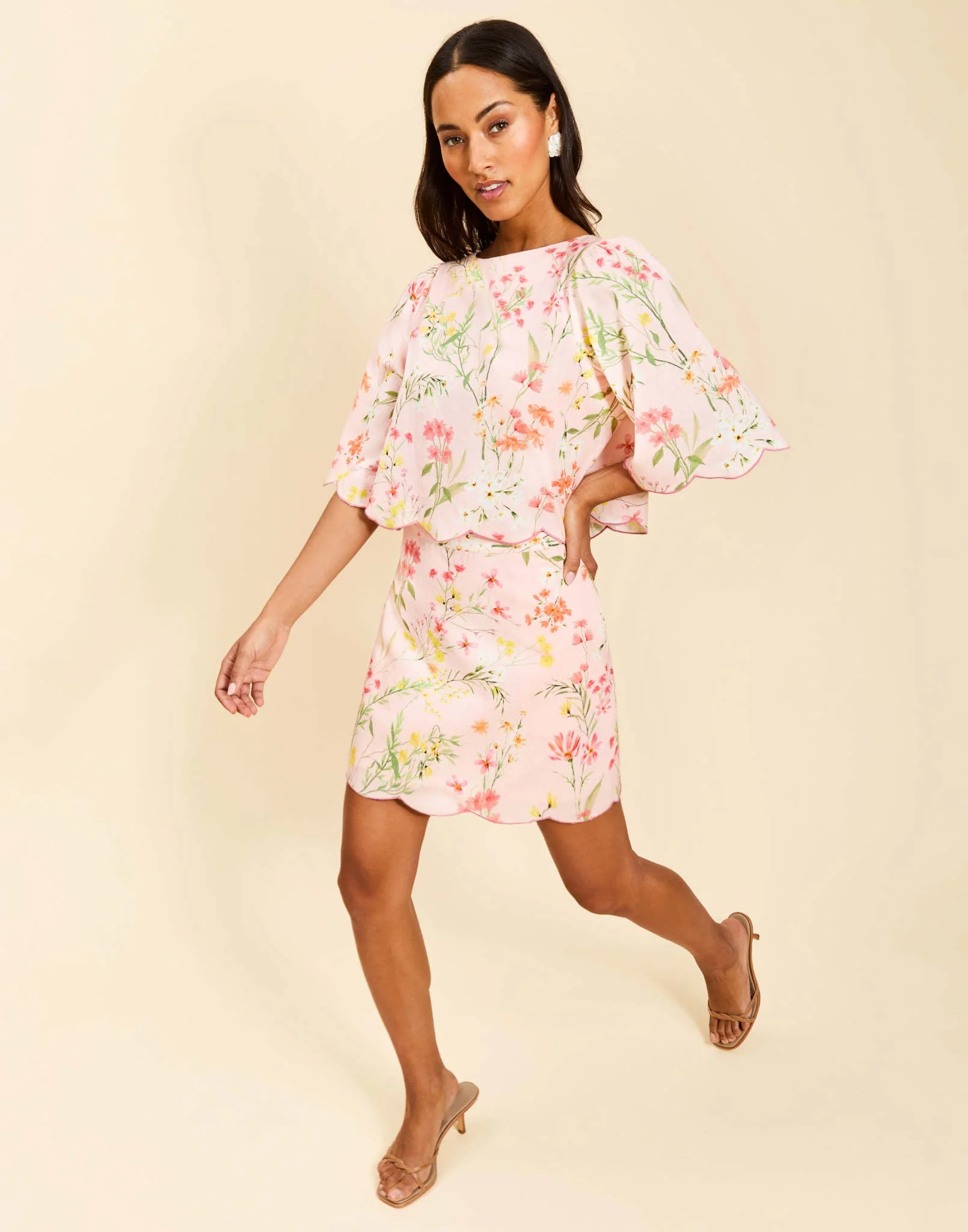 Pilar Scallop Mini Skirt