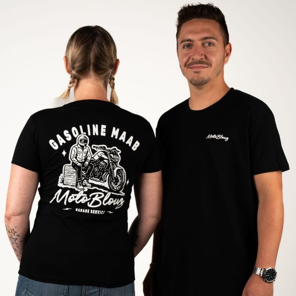 T-Shirt Motoblouz X GASOLINE - HOMME - 20ANS - NoirRef : MB0411