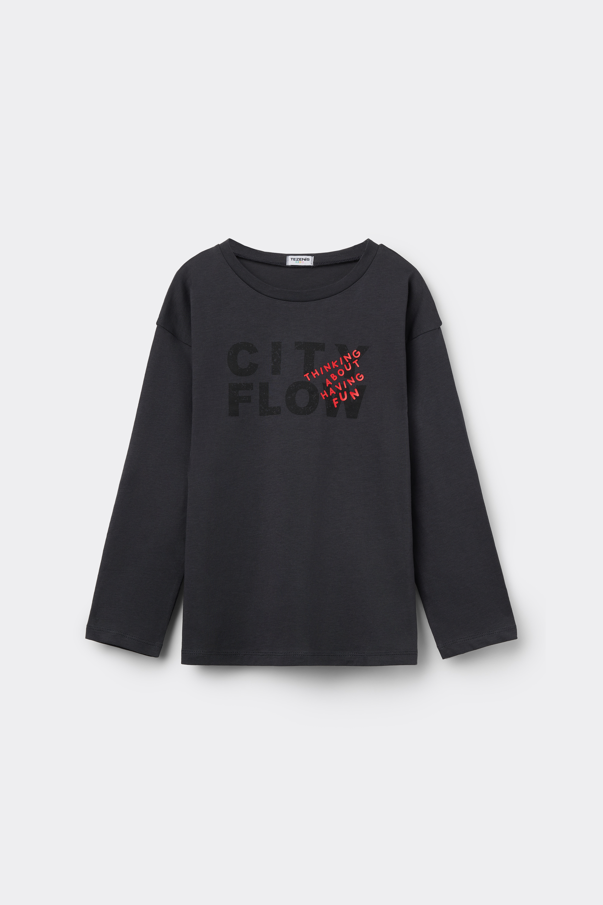 Long Sleeve Printed Cotton Top