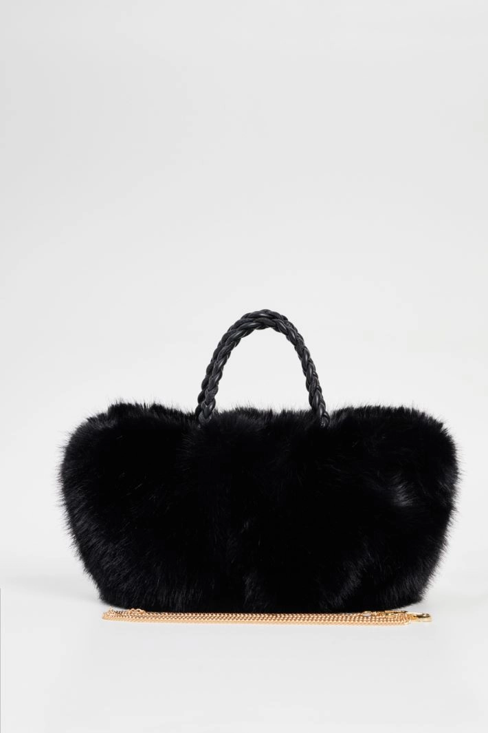 Bag in soft and warm fabric - BLACK