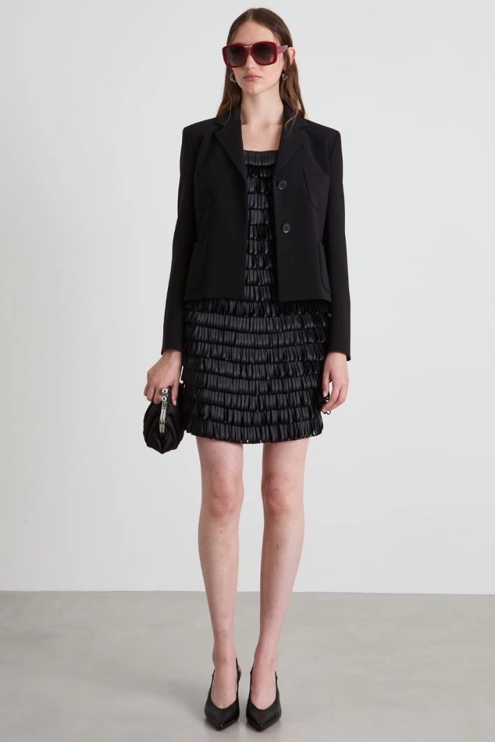 Cady blazer with pockets - BLACK