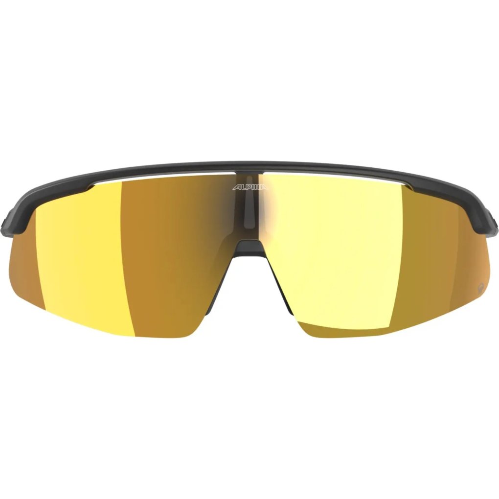 Alpina Turbo Pro S Q Glasses - black matt/gold mirror