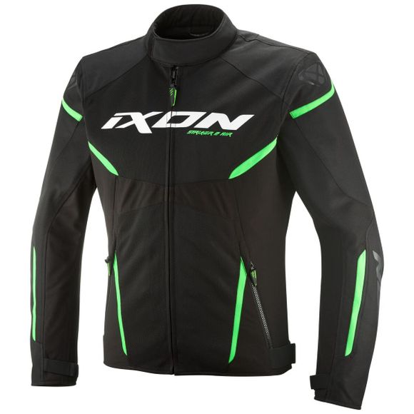 Ixon Striker 2 Air Waterproof Motorcycle Jacket - Black / GreenRef: IX2108
