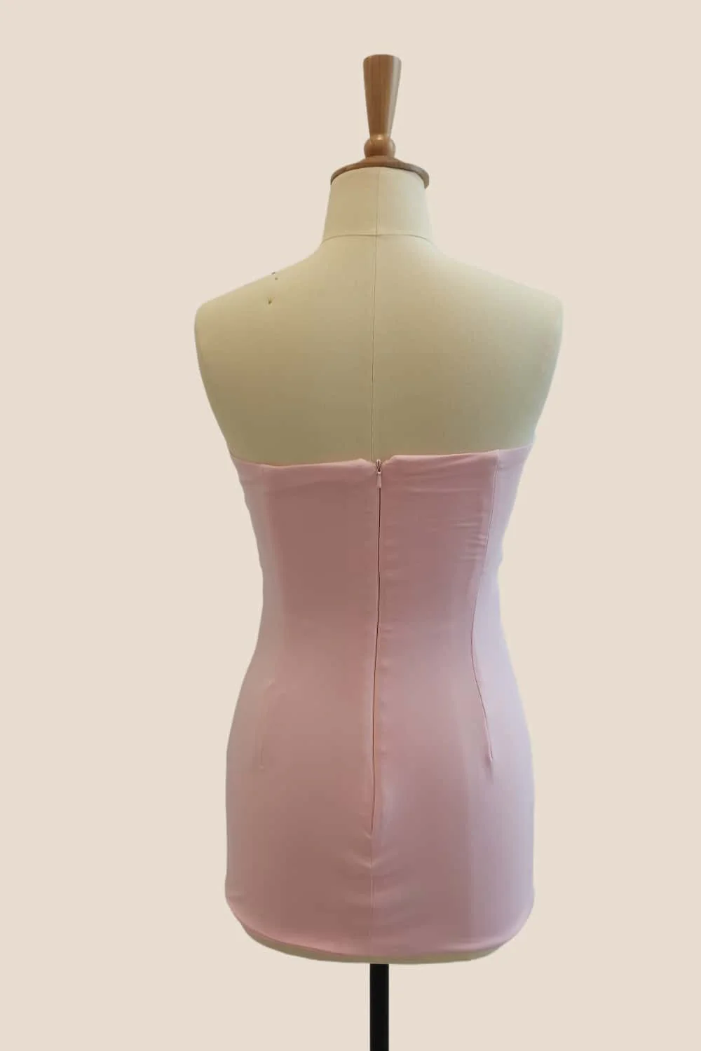 Double Twists Pink Fitted Mini Dress