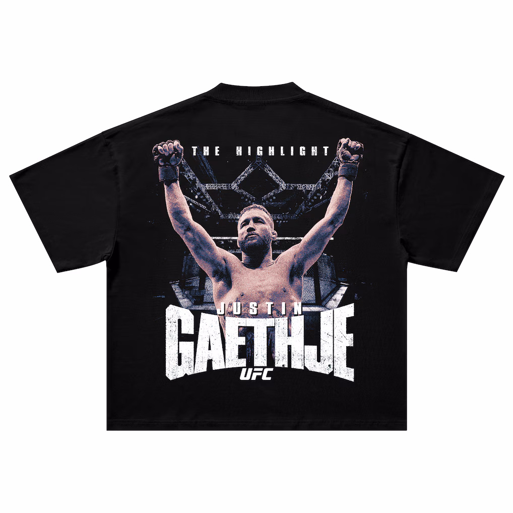 Men's UFC Black Justin Gaethje Graphic T-Shirt