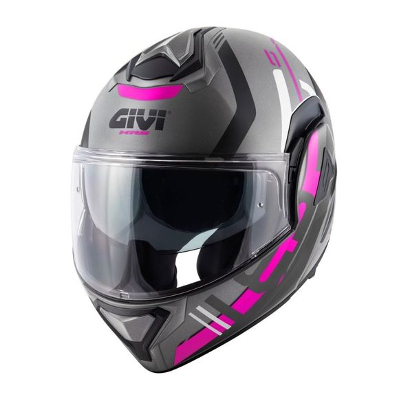 Casque modulable Givi X30 GRAPHIC - Noir / RoseRef : GI2434