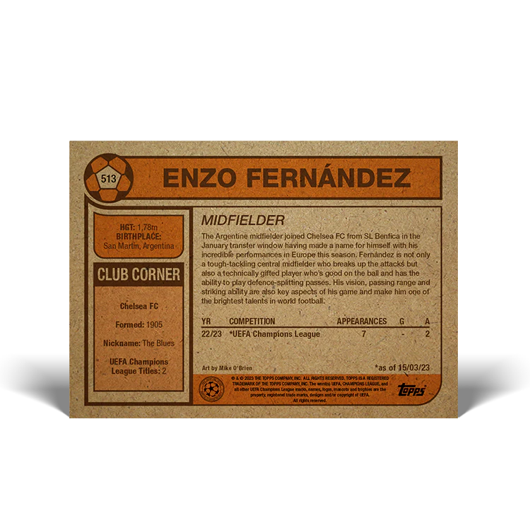 Topps UK - UCC Living Set Card #513 - Enzo Fernandez