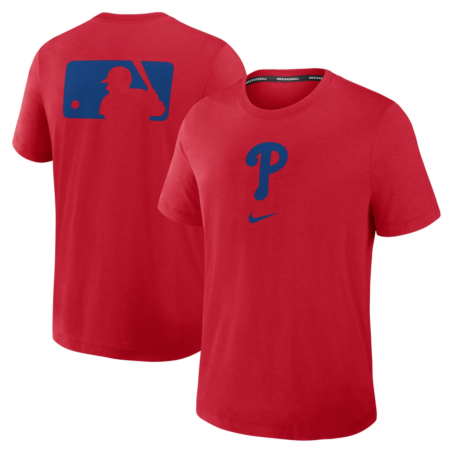Philadelphia Phillies Early Work 2025 MLB Authentic Nike Tri-Blend T-Shirt Red
