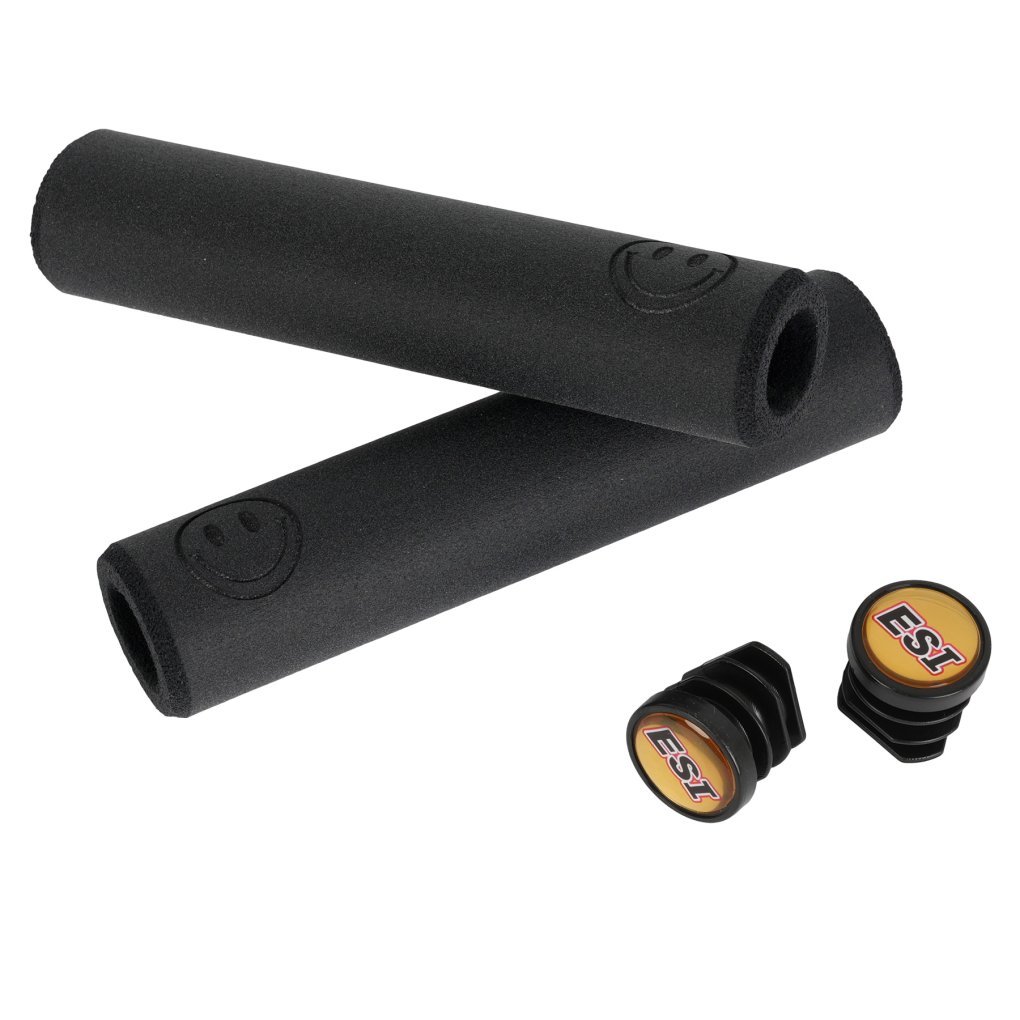 ESI Grips Extra Chunky Handlebar Grips - Signature Series - Smiley Face Black