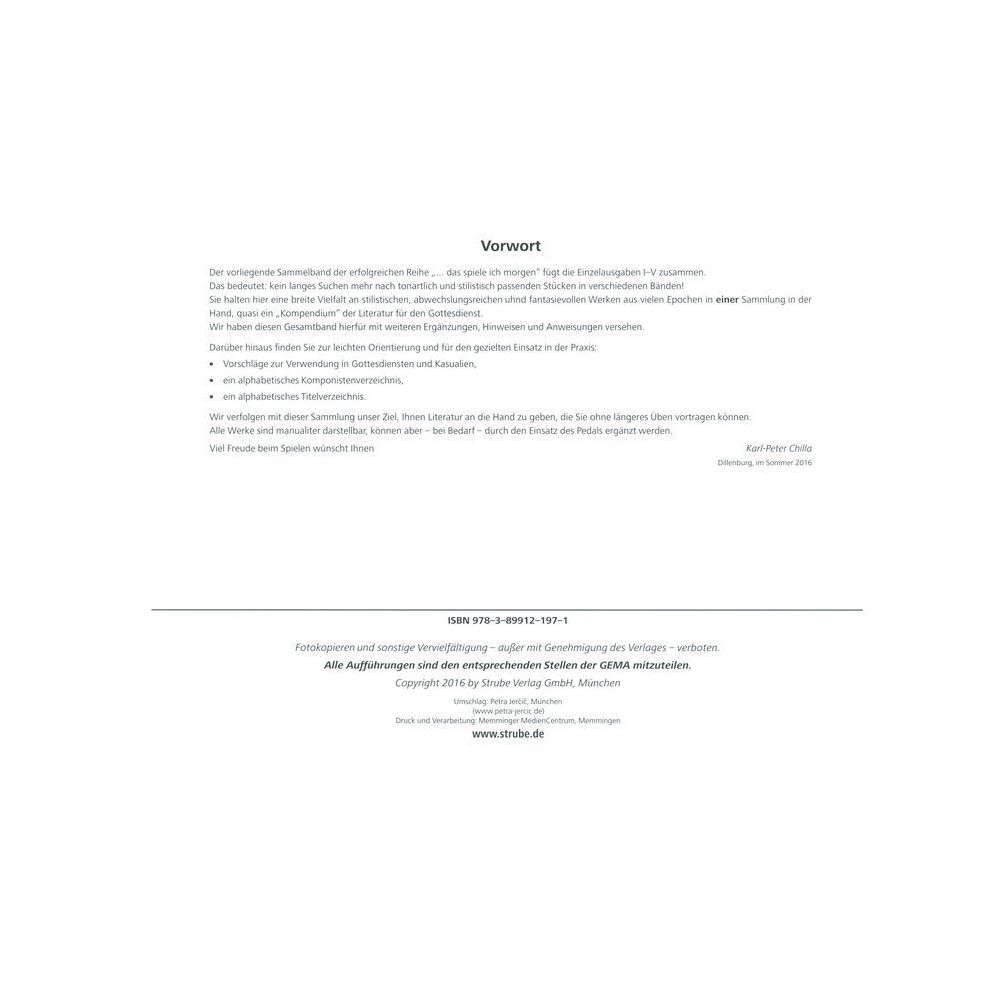 Strube Verlag Das Spiele Ich Morgen Sammel 1 – Thomann Ireland