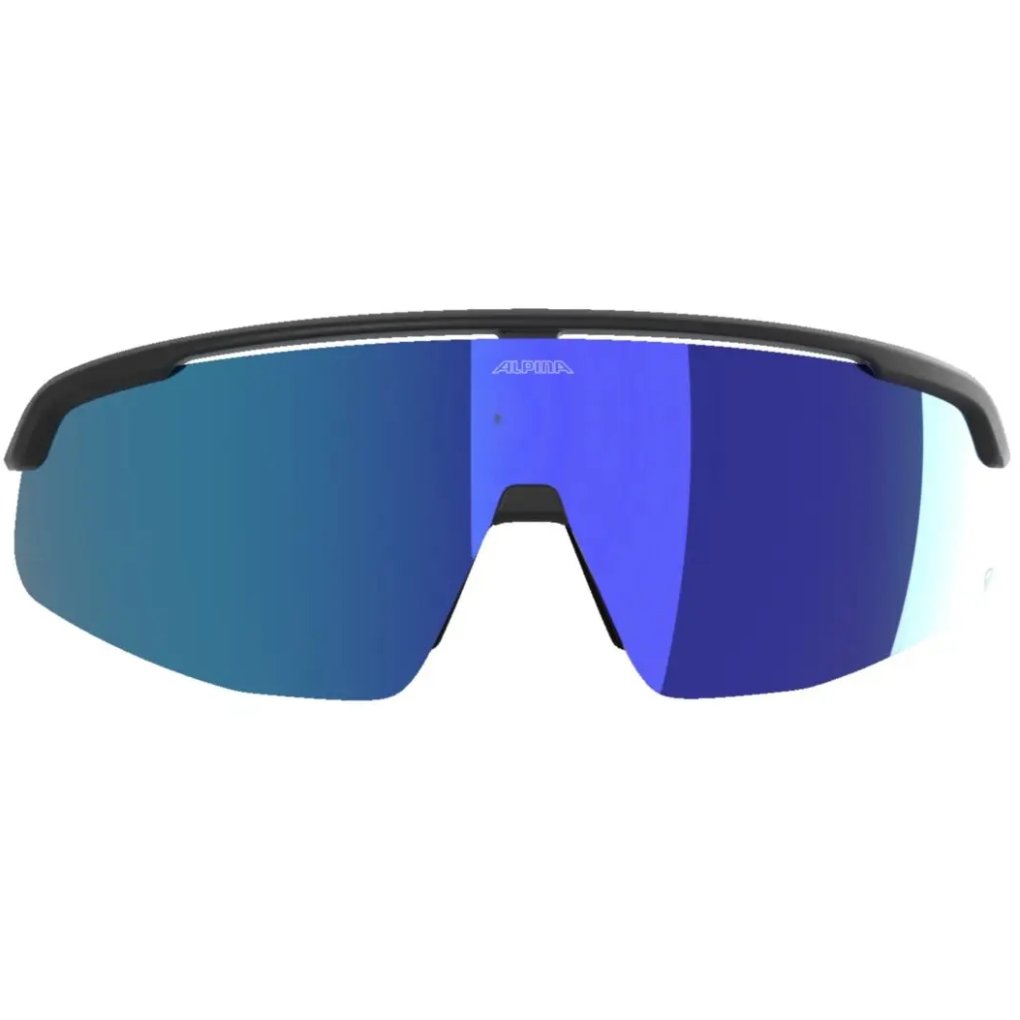 Alpina Turbo Pro Q Glasses - black-white matt/blue mirror