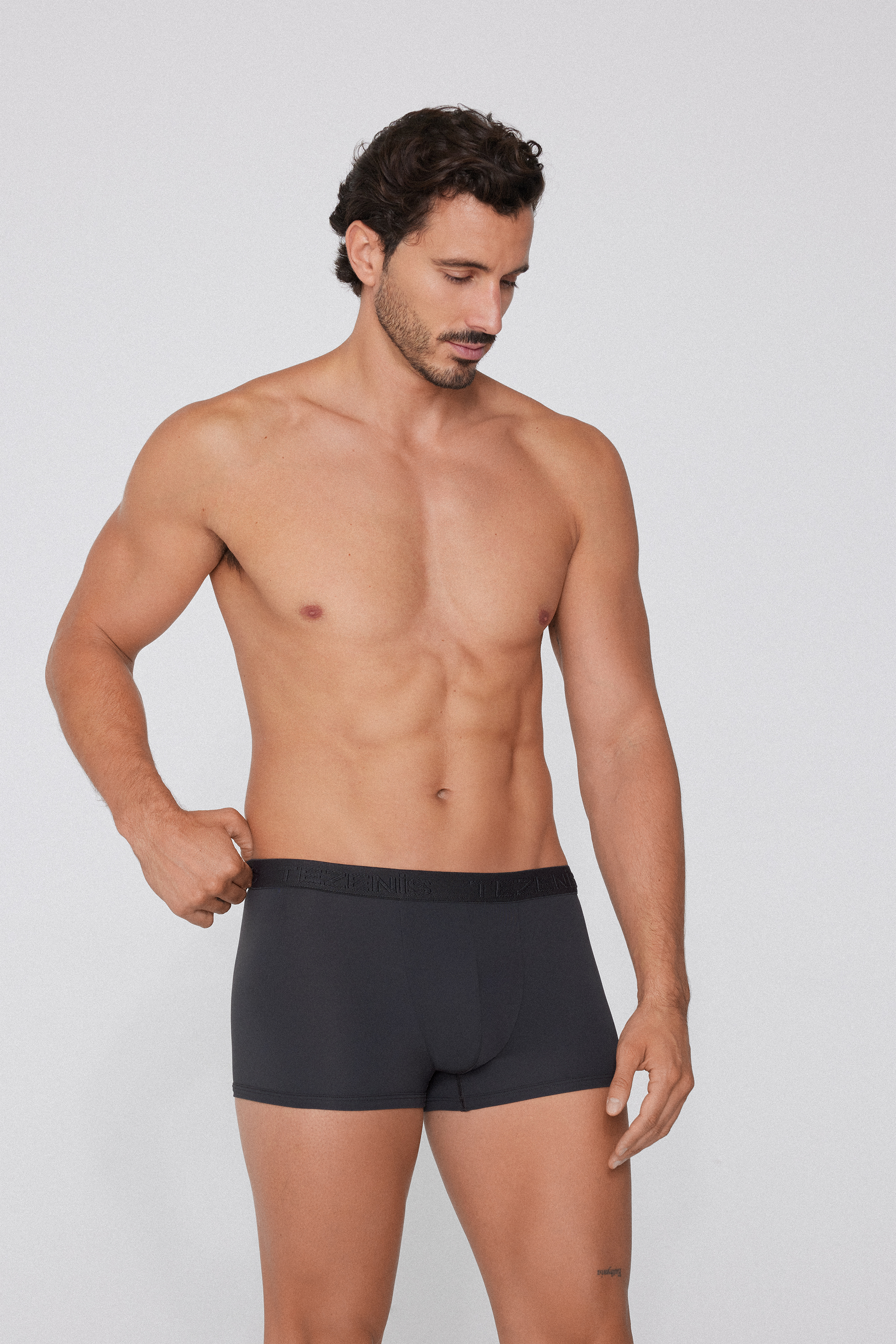 Elastic Microfibre Boxers with Logo