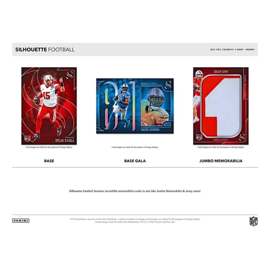2025 Panini Silhouette Football NFL Hobby Box