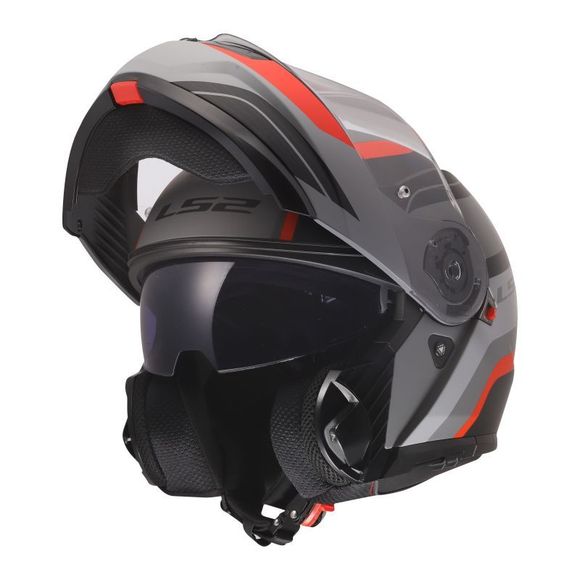 LS2 FF908 STROBE II Modular Helmet - MONZA - Black / RedRef: LS0857