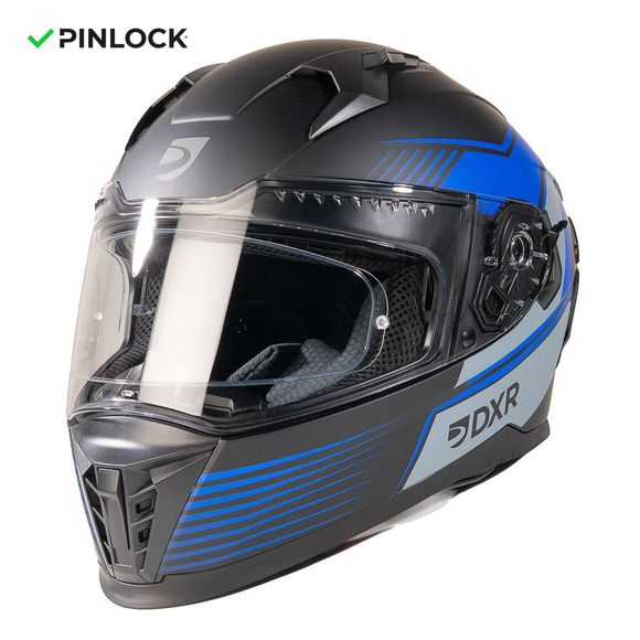 DXR EROS NEO Full-Face Helmet - Black / BlueRef: DX0735