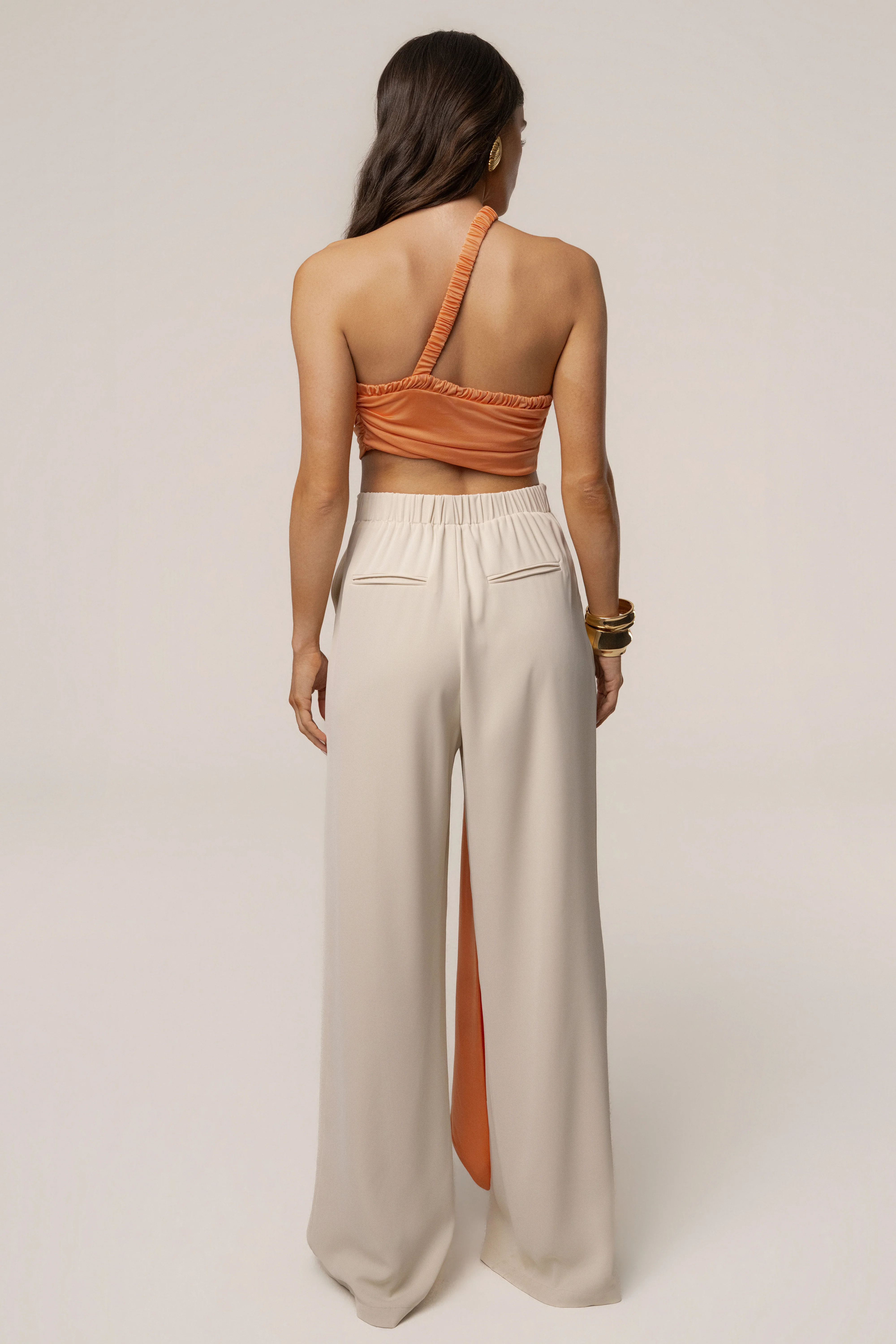Peach Spotlight Draped Top