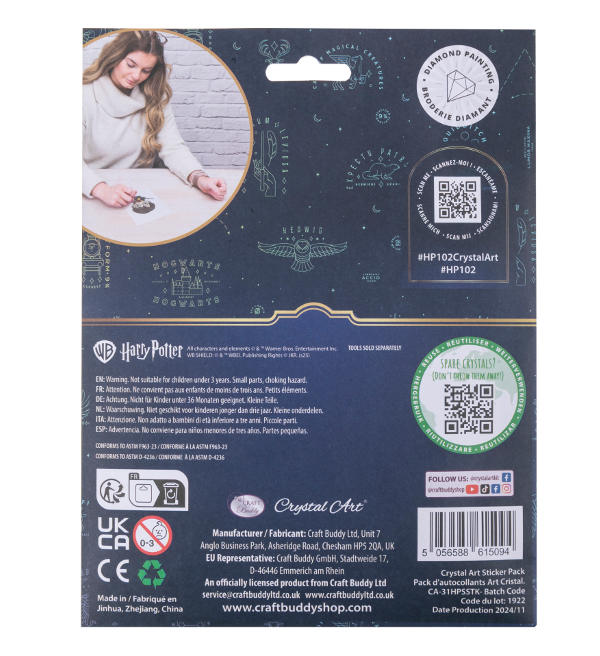 Craft Buddy Harry Potter Crystal Art Sticker - Pack