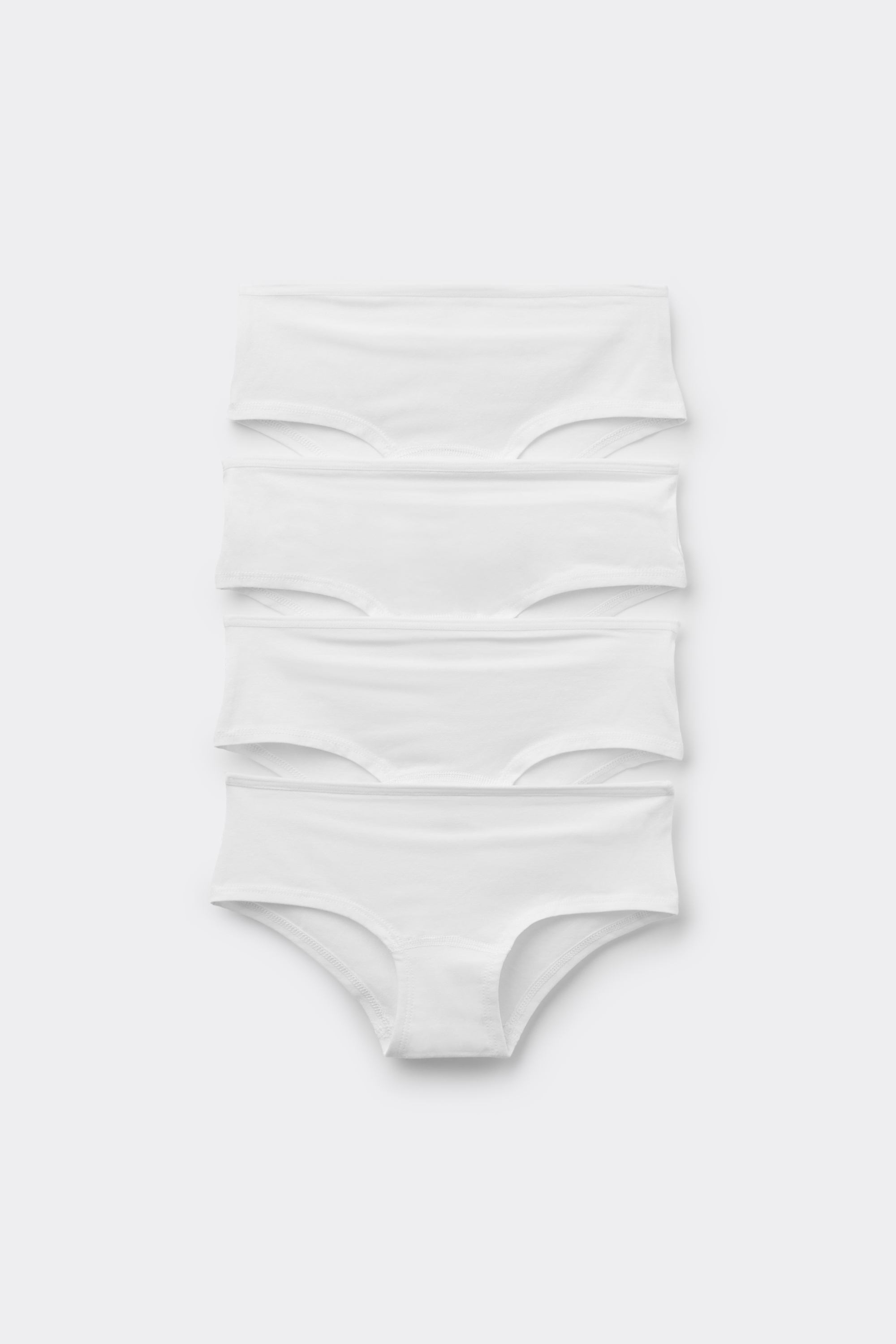 4 Pairs of Girls’ Basic Cotton Shorts