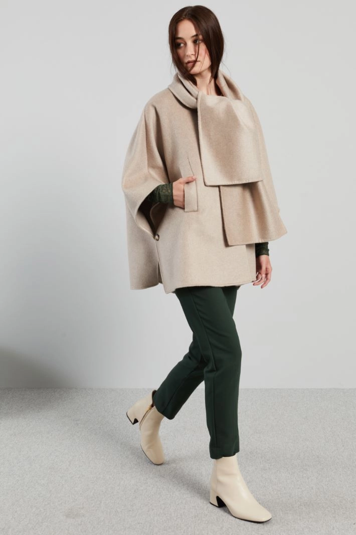 Cotton canvas trousers - FOREST GREEN