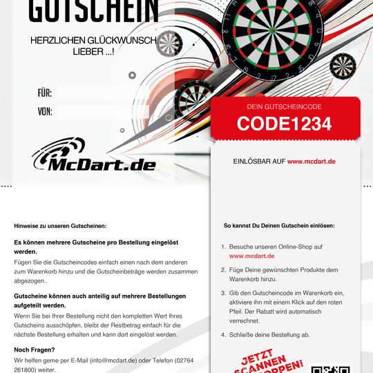 Voucher - Dartboards