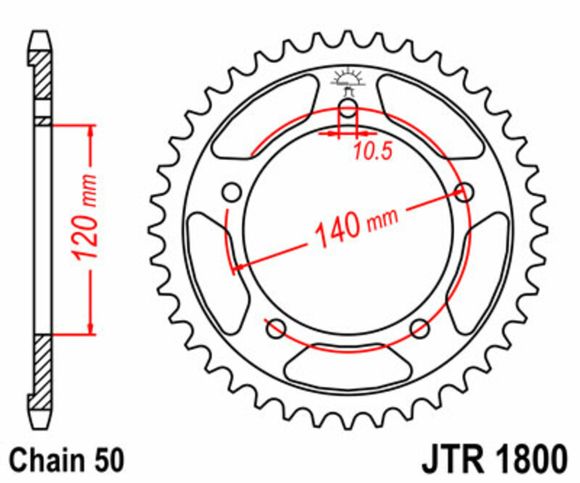 Crown JT. Standard steel 1800 - 530Ref: JTC01269A / 1075506003