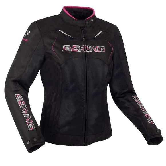 Blouson Moto Bering LADY VOLGA - Noir / RoseRef : BR1467-C303