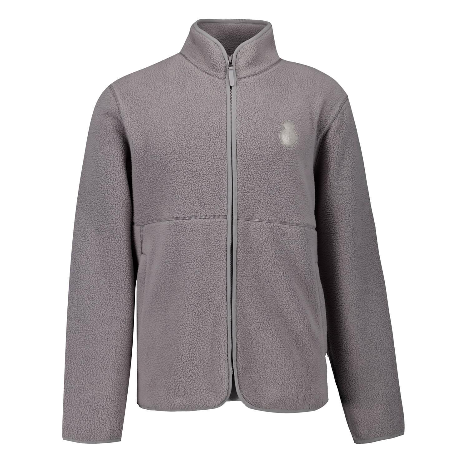 Mens Outerwear Sherpa Jacket Grey Real Madrid