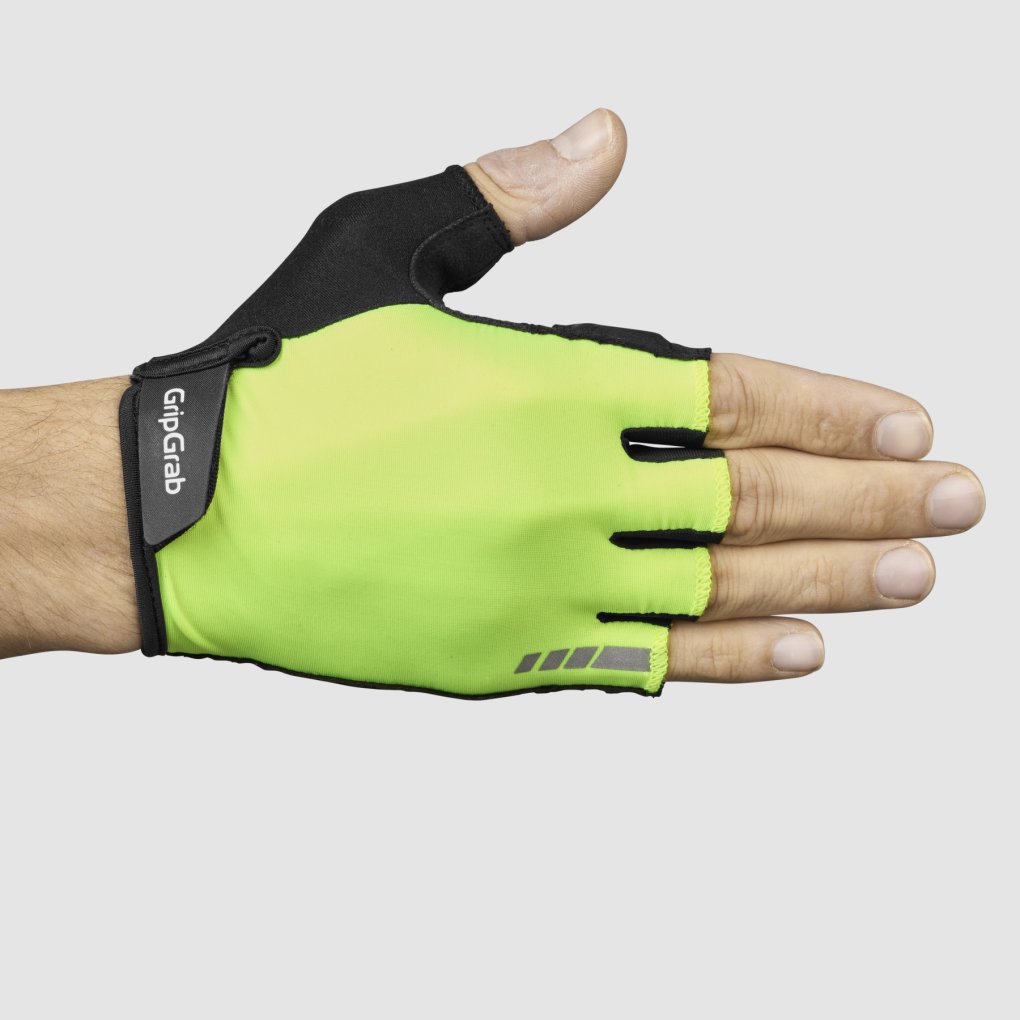 GripGrab RIDE RC Max Padded Short Finger Gloves - Yellow Hi-Vis