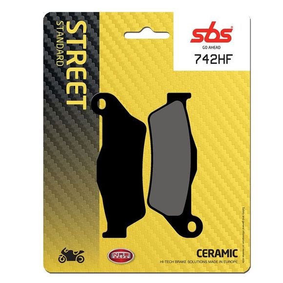 SBS 742HF Organic Rear Brake PadsRef: 742HF / 742000