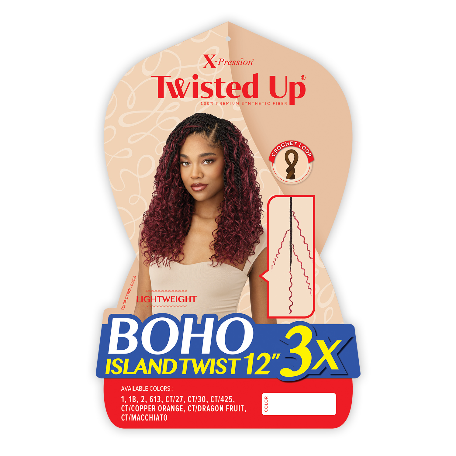 Outre Crochet Braids X-Pression Twisted Up 3X Boho Island Twist 12