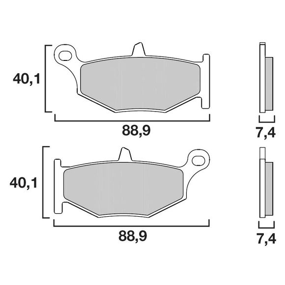 Brembo Sinter Metal Sintered Rear Brake PadsRef: 07SU32SP